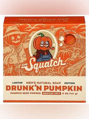 Dr. Squatch Men’s Drunk 'N Pumpkin Natural Soap - Orange